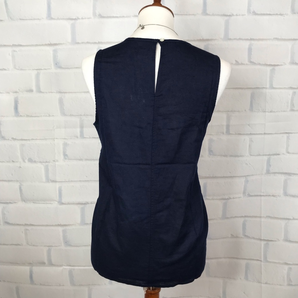 J. C R E W : Floral Embroidered Shell Tank - Picture 4 of 7